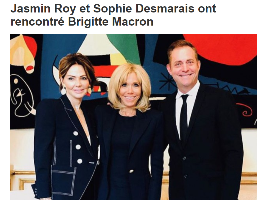 Jasmin Roy et Sophie Desmarais ont rencontré Brigitte Macron